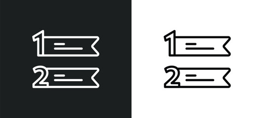 Poster - numbered information icon isolated in white and black colors. numbered information outline vector ic