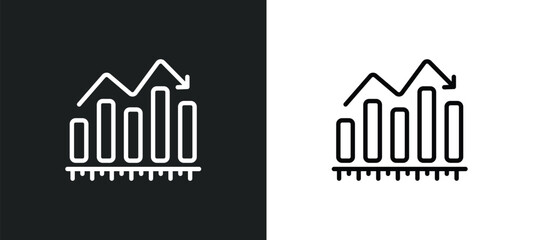 Poster - increase rate icon isolated in white and black colors. increase rate outline vector icon from business collection for web, mobile apps and ui.