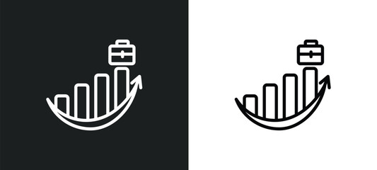 Poster - professional advance icon isolated in white and black colors. professional advance outline vector icon from business collection for web, mobile apps and ui.