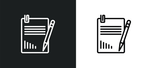 Poster - profit report icon isolated in white and black colors. profit report outline vector icon from busine