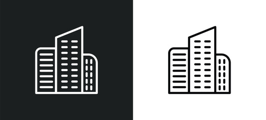 Poster - corporation icon isolated in white and black colors. corporation outline vector icon from business collection for web, mobile apps and ui.