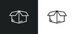 © Farahim - empty box icon isolated in white and black colors. empty box outline vector icon from business collection for web, mobile apps and ui.