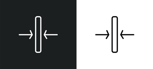 Poster - thin icon isolated in white and black colors. thin outline vector icon from business collection. collection for web, mobile apps and ui.