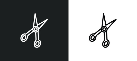 Poster - open hair scissors icon isolated in white and black colors. open hair scissors outline vector icon from beauty collection for web, mobile apps and ui.