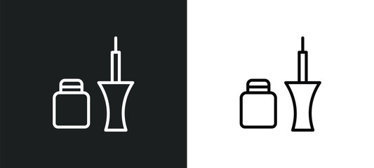 Poster - eyeliner icon isolated in white and black colors. eyeliner outline vector icon from beauty collection for web, mobile apps and ui.