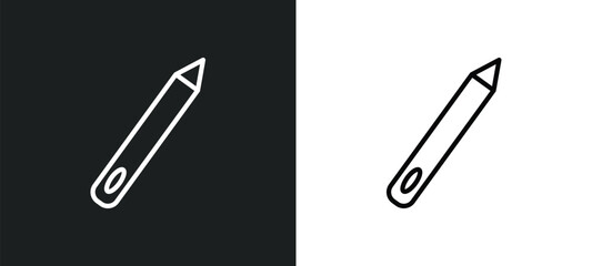 Poster - pencils icon isolated in white and black colors. pencils outline vector icon from beauty collection for web, mobile apps and ui.