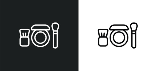 Poster - blush icon isolated in white and black colors. blush outline vector icon from beauty collection for 