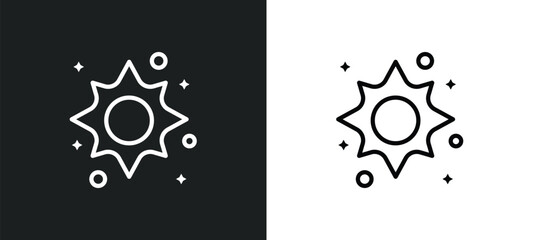 Poster - supernova icon isolated in white and black colors. supernova outline vector icon from astronomy collection for web, mobile apps and ui.