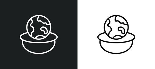 Poster - relativity icon isolated in white and black colors. relativity outline vector icon from astronomy collection for web, mobile apps and ui.
