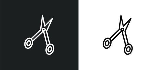 Poster - hair scissors icon isolated in white and black colors. hair scissors outline vector icon from beauty collection for web, mobile apps and ui.