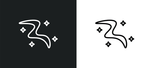 Poster - milky way icon isolated in white and black colors. milky way outline vector icon from astronomy collection for web, mobile apps and ui.