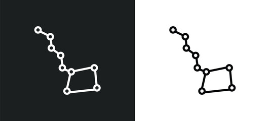 Poster - big dipper icon isolated in white and black colors. big dipper outline vector icon from astronomy collection for web, mobile apps and ui.