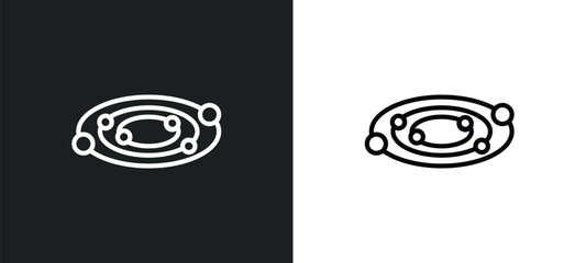 Poster - galaxy view icon isolated in white and black colors. galaxy view outline vector icon from astronomy collection for web, mobile apps and ui.