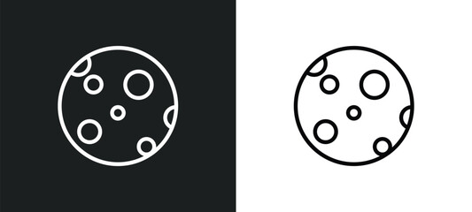 Poster - big moon icon isolated in white and black colors. big moon outline vector icon from astronomy collection for web, mobile apps and ui.