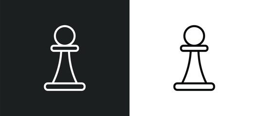 Poster - chess icon isolated in white and black colors. chess outline vector icon from artificial intellegence collection for web, mobile apps and ui.