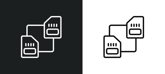 Poster - memory transfer icon isolated in white and black colors. memory transfer outline vector icon from artificial intellegence collection for web, mobile apps and ui.