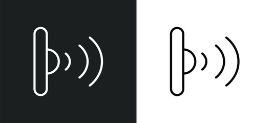 Poster - infrared icon isolated in white and black colors. infrared outline vector icon from artificial intellegence collection for web, mobile apps and ui.