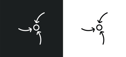 Poster - strategy icon isolated in white and black colors. strategy outline vector icon from army and war collection for web, mobile apps and ui.