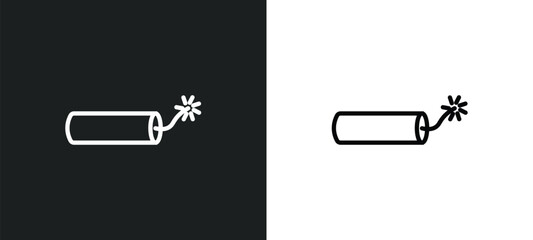 Poster - explosive icon isolated in white and black colors. explosive outline vector icon from army and war c
