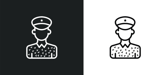 Poster - conscription icon isolated in white and black colors. conscription outline vector icon from army and war collection for web, mobile apps and ui.