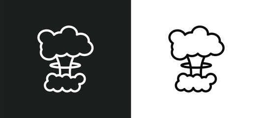 Poster - bomb detonation icon isolated in white and black colors. bomb detonation outline vector icon from army and war collection for web, mobile apps and ui.