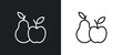 fruit icon isolated in white and black colors. fruit outline vector icon from agriculture farming collection for web, mobile apps and ui.