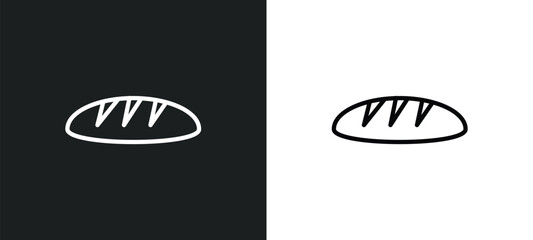 Poster - bread icon isolated in white and black colors. bread outline vector icon from agriculture farming collection for web, mobile apps and ui.