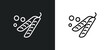 legume icon isolated in white and black colors. legume outline vector icon from agriculture farming collection for web, mobile apps and ui.