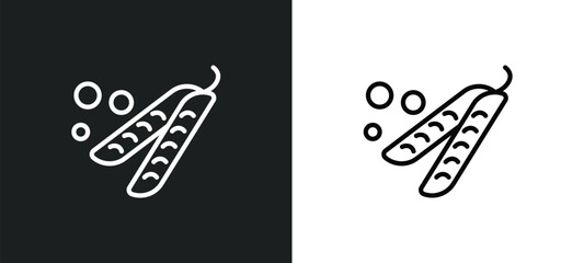 Poster - legume icon isolated in white and black colors. legume outline vector icon from agriculture farming 