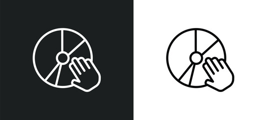 Poster - disc jockey icon isolated in white and black colors. disc jockey outline vector icon from activity and hobbies collection for web, mobile apps and ui.