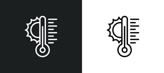 Aufkleber - temperature icon isolated in white and black colors. temperature outline vector icon from weather co