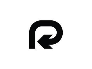Wall Mural - modern letter R arrow return logo design