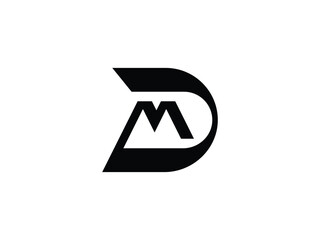 Wall Mural - modern monogram letter DM or MD logo design