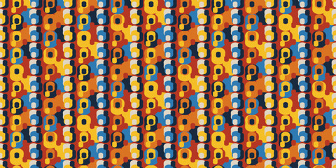 Poster - The spots are intermingled and create a background. Colored dots that make a bright stylish background.