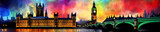 Fototapeta Londyn - London cityscape panoramic view - Generative AI