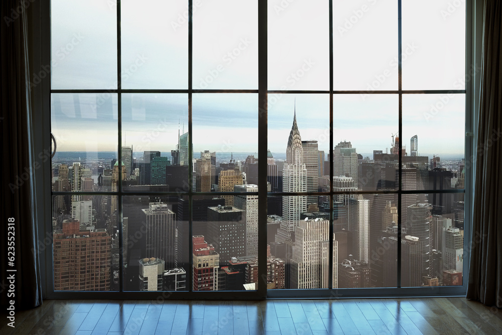 High Rise Window View Real high rise window view of Midtown Manhattan interior real estate ...