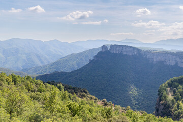 views of the mountains, they look like cliffs in the mountains in spain