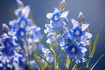 Aufkleber - larkspur closeup.
