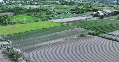 Wall Mural - Aerial view of hualien countryside