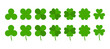 © Reiu - Clover illustration, icon set. Vector tree and four leaf clovers illustrations. Clower sign, symbol. Grass illustration.