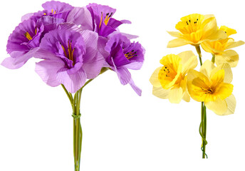 Wall Mural - Artificial flower bouquets with transparent background