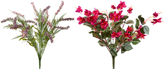 Wall Mural - Artificial flower bouquets with transparent background