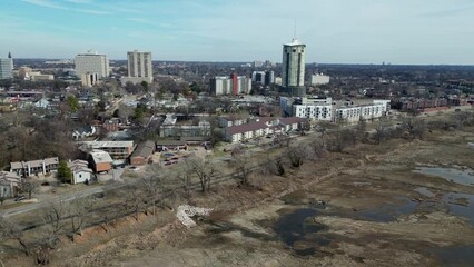 Canvas Print - Aerial view of the Tulsa cityscape