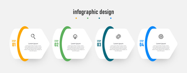 infographic design presentation business infographic template with 4 options