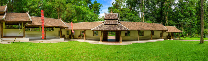 Sticker - Panorama of Lanna style buildings in Wat Pha Lat