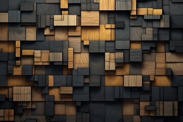 Wall Mural - Wood texture - Generative AI