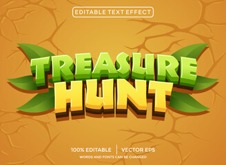 Treasure hunt 3D editable text effect