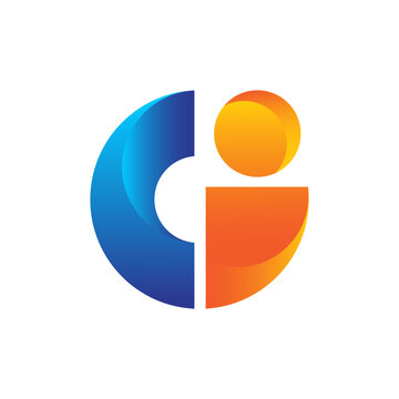 Letter CI Logo Design Template, letter C logo, editable and easy to custom
