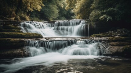 Wall Mural - waterfall in the forest