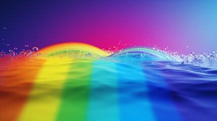 Sticker - Colorful rainbow background